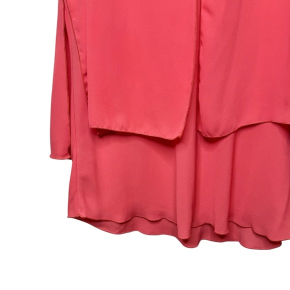 Soft Surroundings Coral Flutter Layered Women’s Shell Sleeveless Blouse Sz XL - Picture 10 of 11